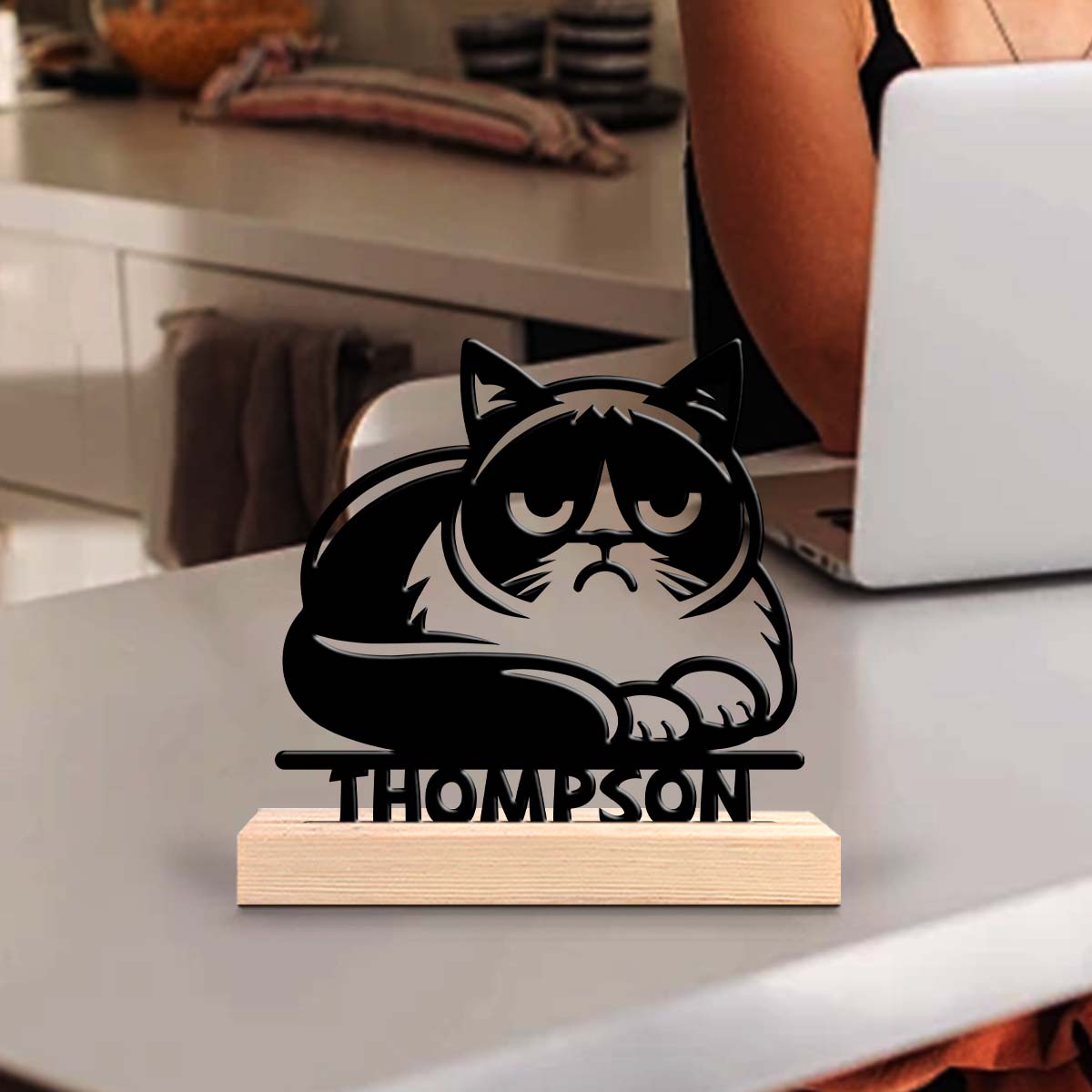 Desktop Laser Engraver - 1 Stück Metall-Tischdekoration mit Individuellem Namen